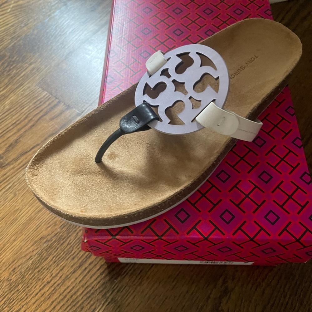 Tory Burch Black and White Sandals